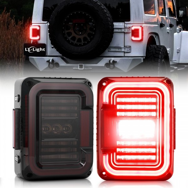 DOT Approved Smoke Lens LED Tail Lights with 20W R...