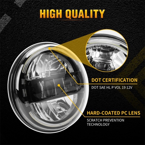 DOT Approved Black 7 Inch LED Headlights with White Halo Ring for Jeep Wrangler JK TJ LJ CJ JL Hummber H1 H2 