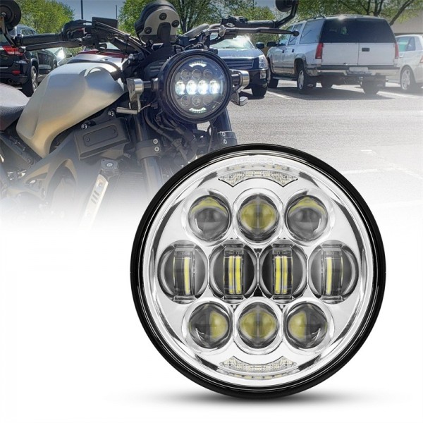 2019 New Brightest DOT Approved 80W Osram Chips 5-3/4" 5.75" Round LED Projection Headlight for Harley Motorcycles