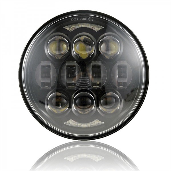 2019 New Brightest DOT Approved 80W Osram Chips 5-3/4" 5.75" Round LED Projection Headlight for Harley Motorcycles