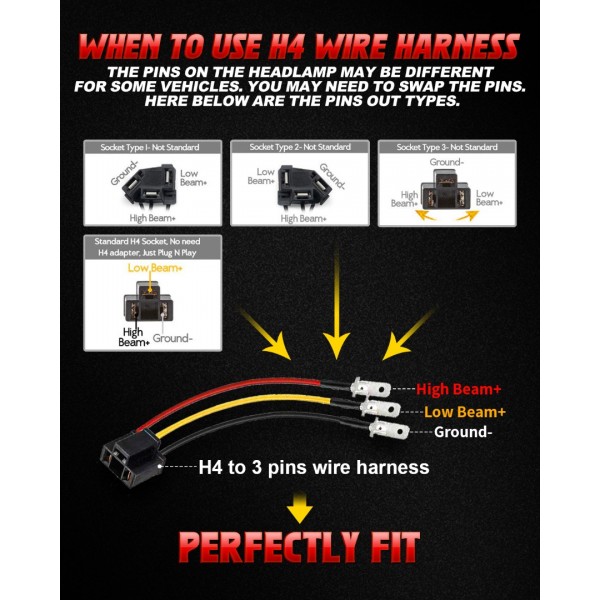 (Pair) 5''x7'' 6''x7'' High Low Beam Led Headlights for Jeep Wrangler YJ Cherokee XJ H6054 H5054 H6054LL 69822 6052 6053 with Angel Eyes DRL