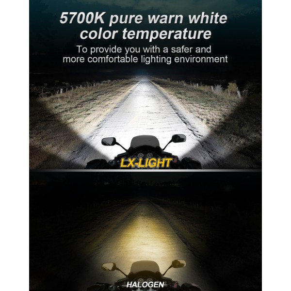  DOT Approved 1200% Bright 180W 7'' Motorcycles LED Headlight with 4.5'' LED Passing lights Compatible with Road King Road Glide Street Glide Electra Glide Ultra Limited Trike Heritage Softail Fat Boy